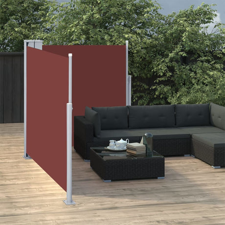 Windscherm uittrekbaar 100x600 cm bruin - AllerleiShop