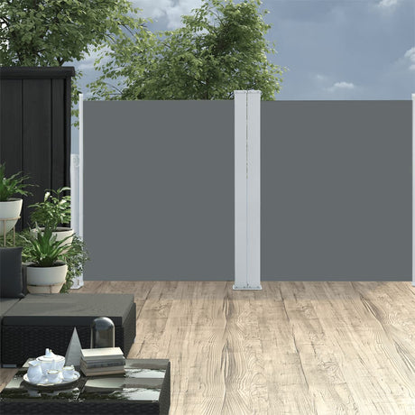 Windscherm uittrekbaar 140x600 cm antraciet - AllerleiShop