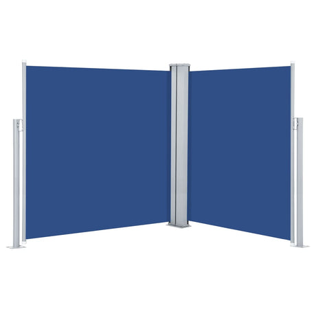 Windscherm uittrekbaar 140x600 cm blauw - AllerleiShop