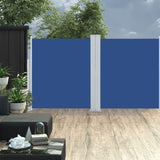 Windscherm uittrekbaar 140x600 cm blauw - AllerleiShop