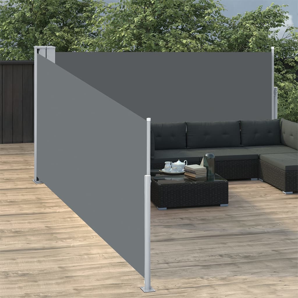 Windscherm uittrekbaar 120x1000 cm antraciet - AllerleiShop