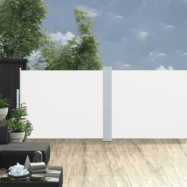 Windscherm uittrekbaar 140x1000 cm crème - AllerleiShop