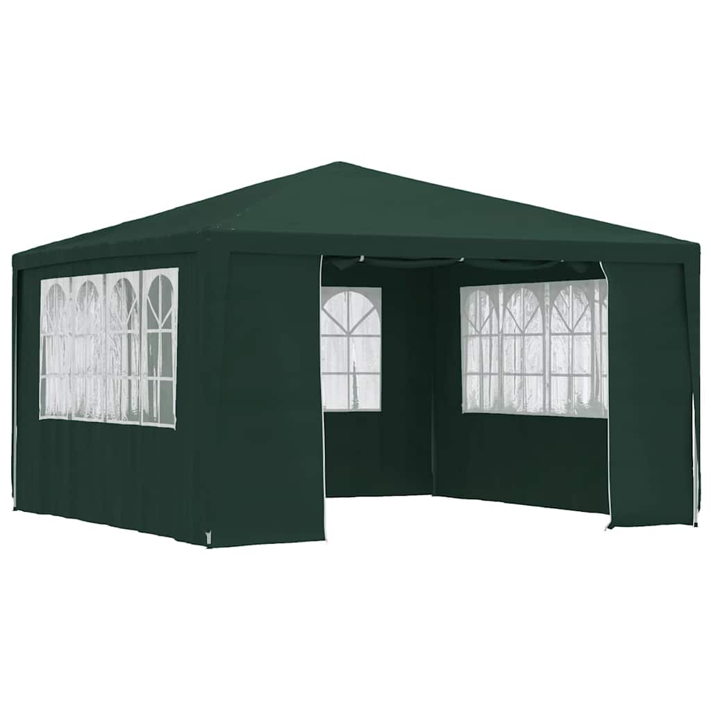 Partytent met zijwanden professioneel 90 g/m² 4x4 m groen