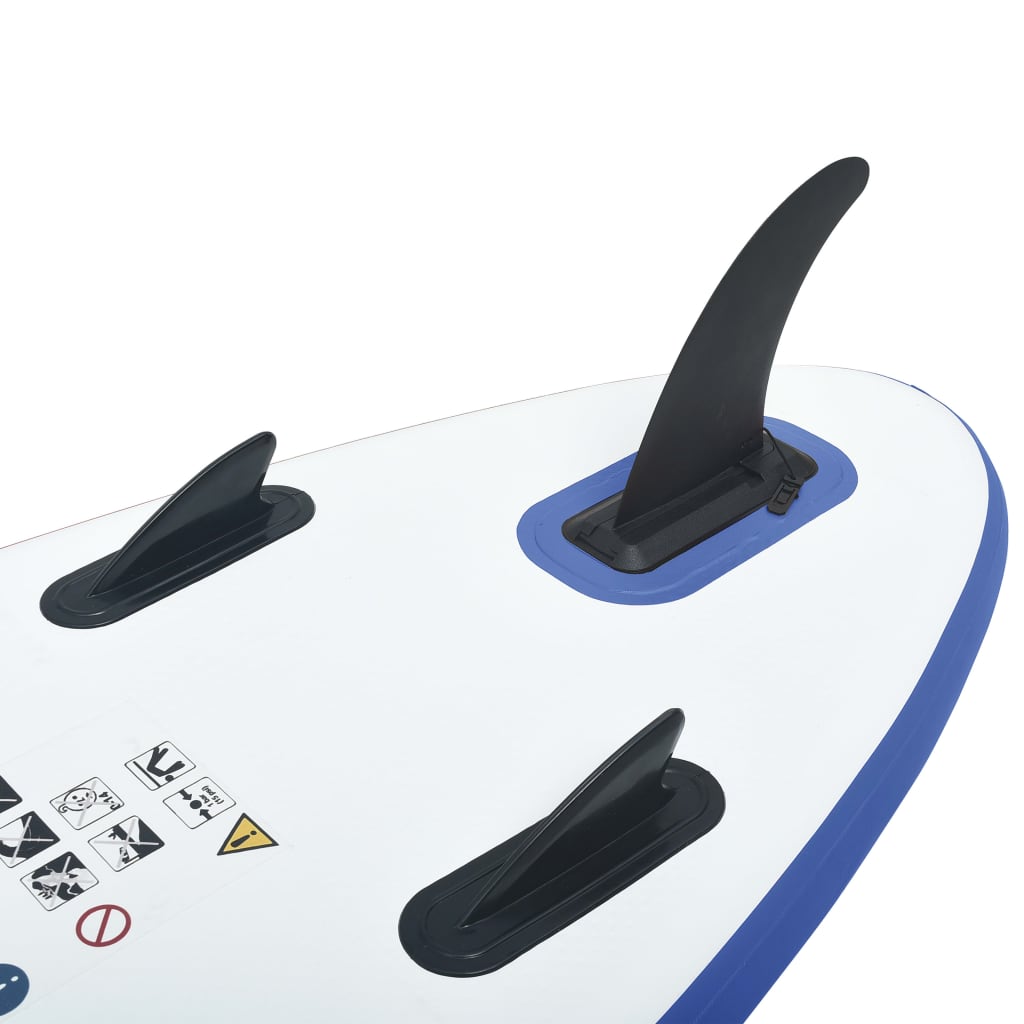 Stand Up Paddleboardset opblaasbaar blauw en wit - AllerleiShop