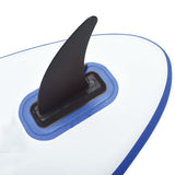 Stand-up paddleboard opblaasbaar met zeilset blauw en wit - AllerleiShop