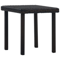 Tuintheetafel 40x40x40 cm poly rattan bruin