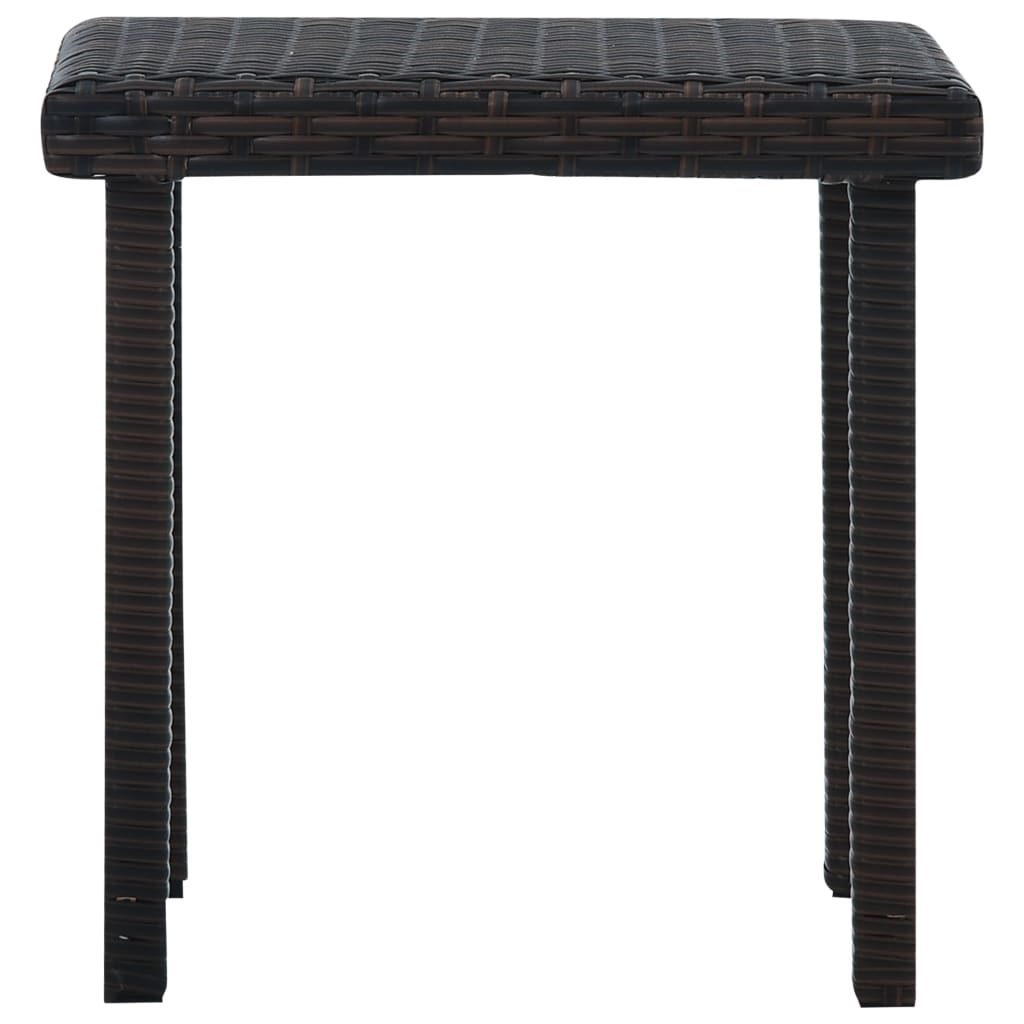 Tuintheetafel 40x40x40 cm poly rattan bruin - AllerleiShop