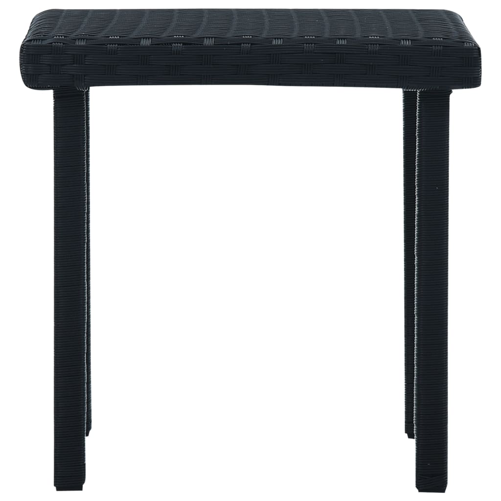 Tuintheetafel 40x40x40 cm poly rattan zwart - AllerleiShop