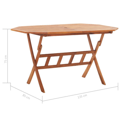 Tuintafel inklapbaar 135x85x75 cm massief acaciahout - AllerleiShop