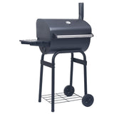 Houtskoolbarbecue roker met onderschap zwart - AllerleiShop