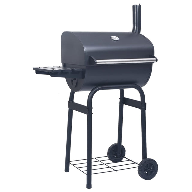 Houtskoolbarbecue roker met onderschap zwart - AllerleiShop