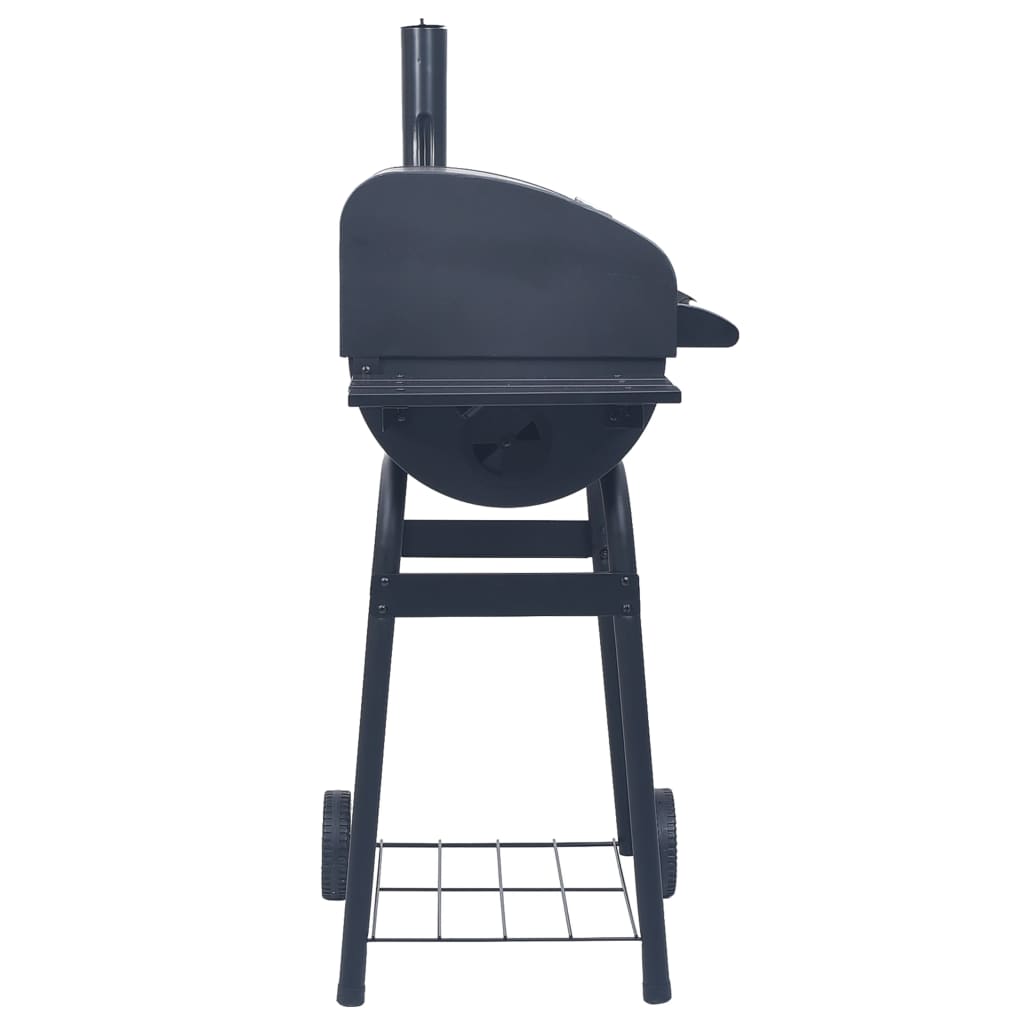 Houtskoolbarbecue roker met onderschap zwart - AllerleiShop