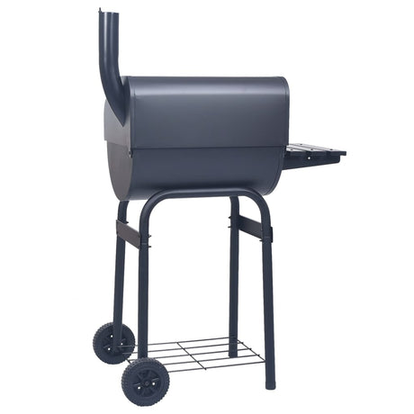 Houtskoolbarbecue roker met onderschap zwart - AllerleiShop