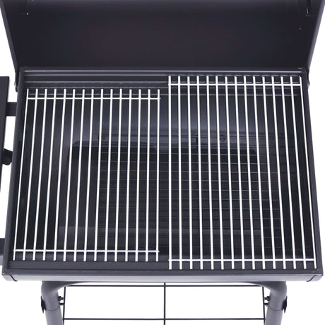 Houtskoolbarbecue roker met onderschap zwart - AllerleiShop