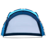 Partytent met LED en 4 zijwanden 3,6x3,6x2,3 m blauw - AllerleiShop