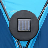 Partytent met LED en 4 zijwanden 3,6x3,6x2,3 m blauw - AllerleiShop