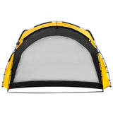 Partytent met LED en 4 zijwanden 3,6x3,6x2,3 m geel