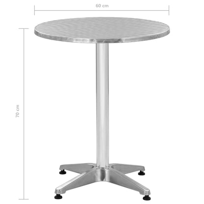 Tuintafel 60x70 cm aluminium zilverkleurig - AllerleiShop