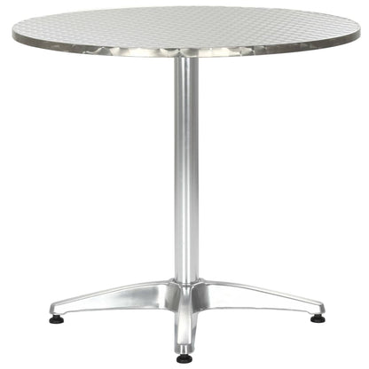 Tuintafel 80x70 cm aluminium zilverkleurig - AllerleiShop