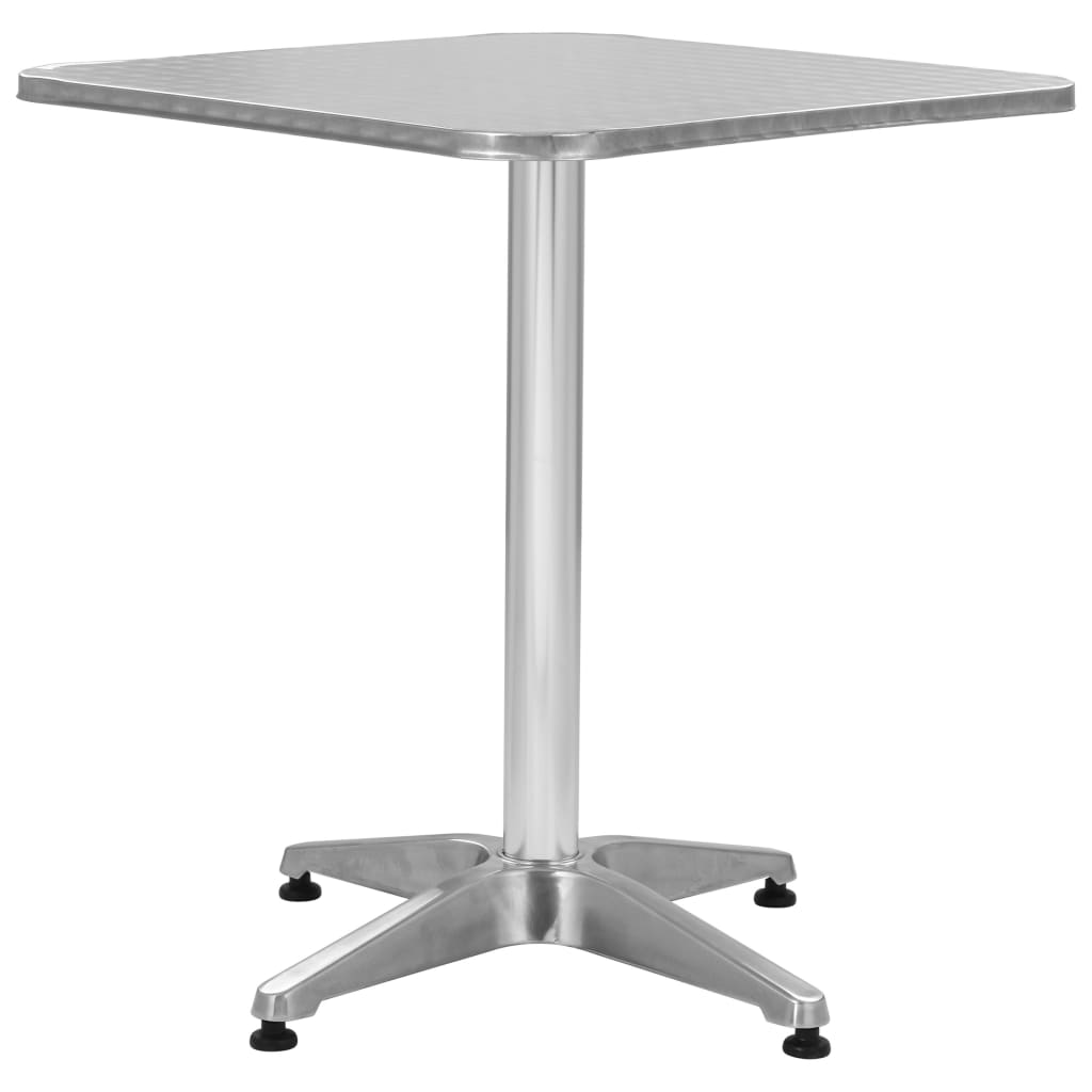 Tuintafel 60x60x70 cm aluminium zilverkleurig - AllerleiShop