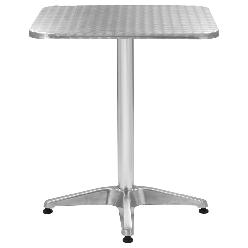 Tuintafel 60x60x70 cm aluminium zilverkleurig - AllerleiShop