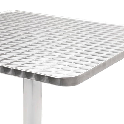 Tuintafel 60x60x70 cm aluminium zilverkleurig - AllerleiShop