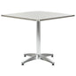 Tuintafel 80x80x70 cm aluminium zilverkleurig - AllerleiShop