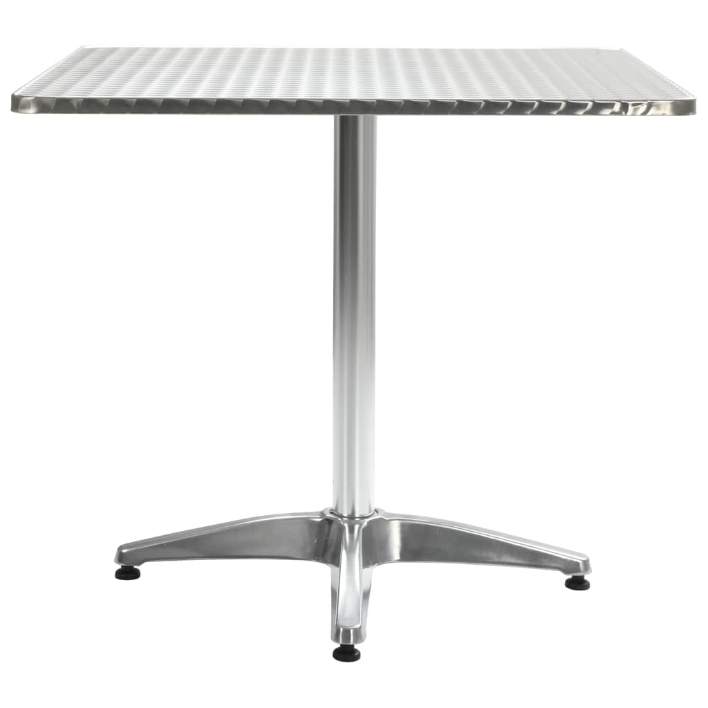 Tuintafel 80x80x70 cm aluminium zilverkleurig - AllerleiShop