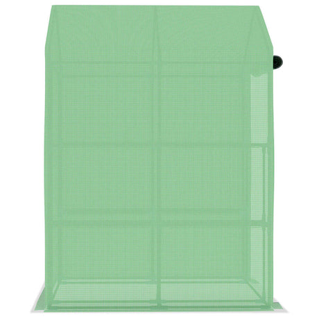 Tuinkas met schappen 143x143x195 cm staal - AllerleiShop