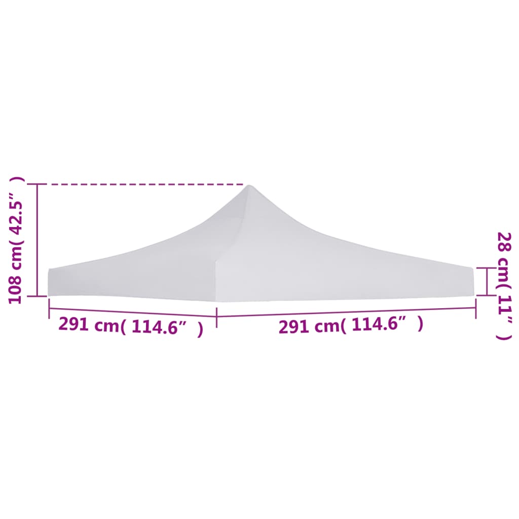 Partytentdak 3x3 m wit - AllerleiShop