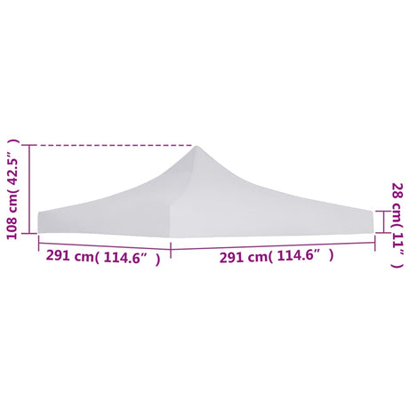 Partytentdak 3x3 m wit - AllerleiShop
