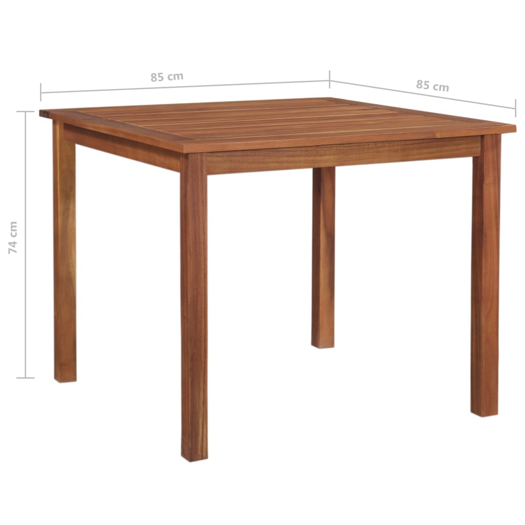 Tuintafel 85x85x74 cm massief acaciahout - AllerleiShop