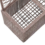 Latwerkplantenbak verhoogd met potten 58x30x107 cm rattan bruin - AllerleiShop