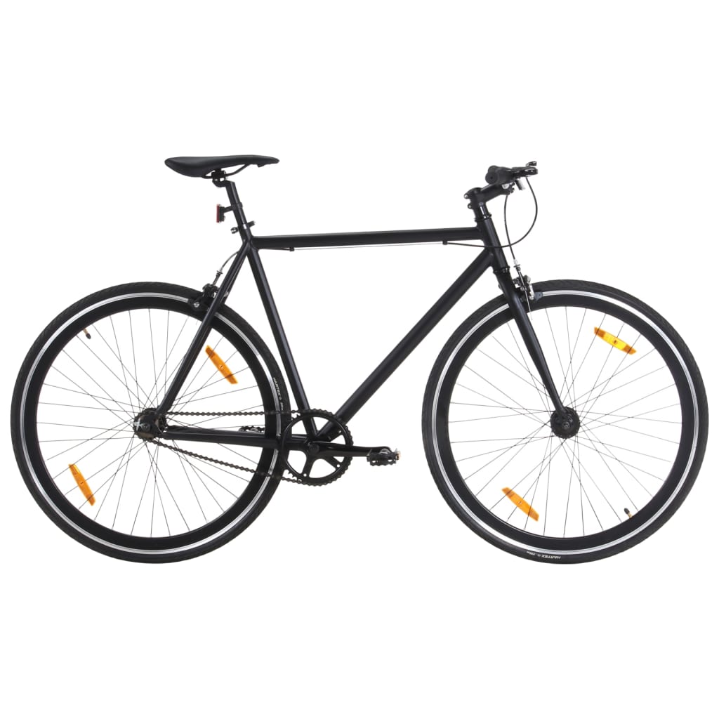 Fiets met vaste versnelling 700 c 55 cm zwart