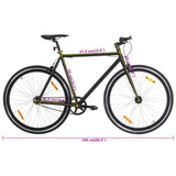 Fiets met vaste versnelling 700 c 55 cm zwart