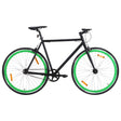 Fiets met vaste versnelling 700 c 51 cm zwart en groen