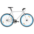 Fiets met vaste versnelling 700 c 55 cm wit en blauw - AllerleiShop