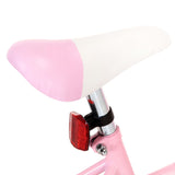 Kinderfiets met voordrager 14 inch wit en roze - AllerleiShop