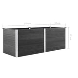 Plantenbak verhoogd 250x50x91 cm HKC grijs - AllerleiShop