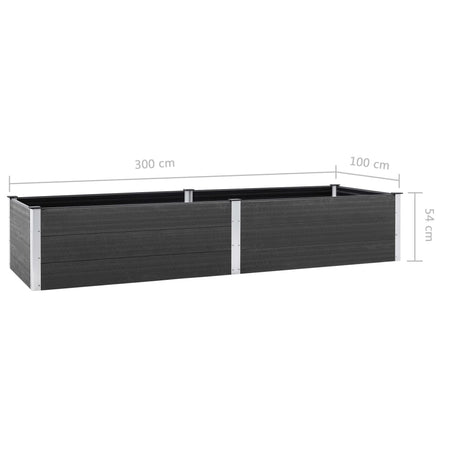 Plantenbak verhoogd 300x100x54 cm HKC grijs - AllerleiShop