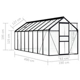 Tuinkas 9,31 m² aluminium antracietkleurig - AllerleiShop