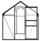 Tuinkas met basisframe 5,89 m³ aluminium antracietkleurig - AllerleiShop