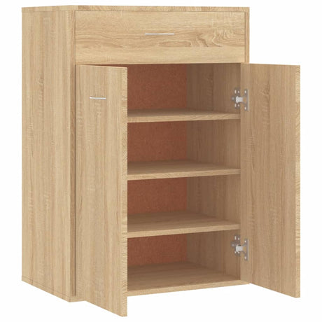 Schoenenkast 60x35x84 cm bewerkt hout sonoma eikenkleurig - AllerleiShop