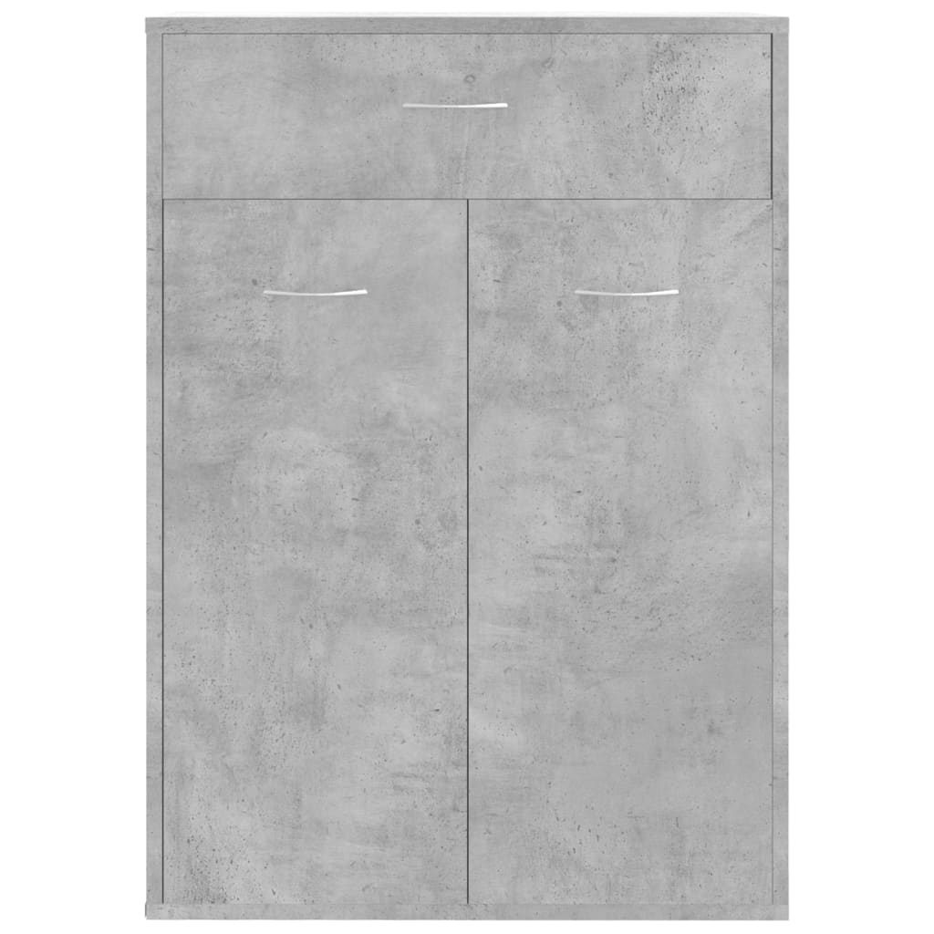 Schoenenkast 60x35x84 cm bewerkt hout betongrijs - AllerleiShop