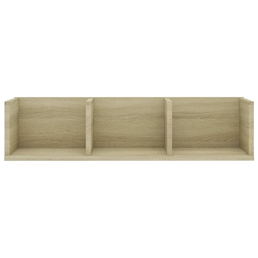 Cd-wandschap 75x18x18 cm bewerkt hout sonoma eikenkleurig - AllerleiShop