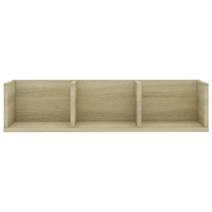 Cd-wandschap 75x18x18 cm bewerkt hout sonoma eikenkleurig - AllerleiShop