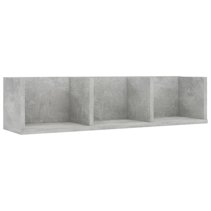 Cd-wandschap 75x18x18 cm bewerkt hout betongrijs - AllerleiShop