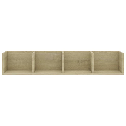 Cd-wandschap 100x18x18 cm bewerkt hout sonoma eikenkleurig - AllerleiShop