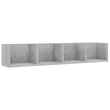 Cd-wandschap 100x18x18 cm bewerkt hout betongrijs - AllerleiShop