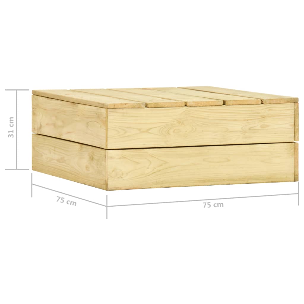 Tuintafel 75x75x31 cm geïmpregneerd grenenhout - AllerleiShop